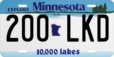 MN license plate 200LKD