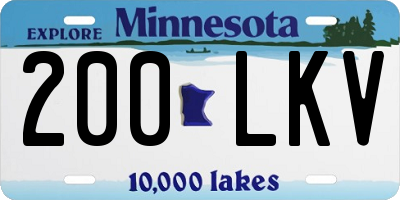 MN license plate 200LKV