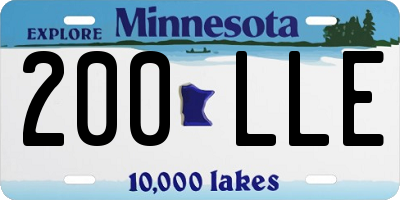 MN license plate 200LLE