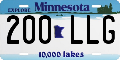 MN license plate 200LLG