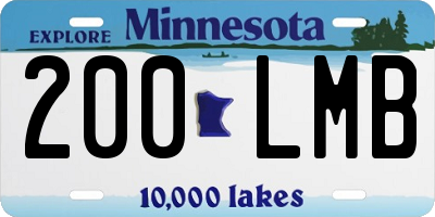 MN license plate 200LMB