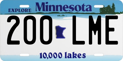 MN license plate 200LME