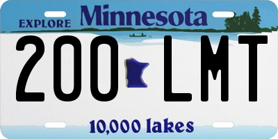 MN license plate 200LMT