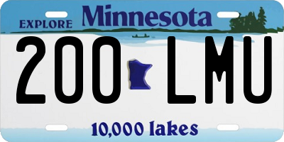 MN license plate 200LMU