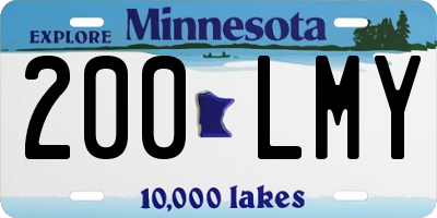 MN license plate 200LMY