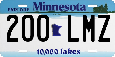 MN license plate 200LMZ