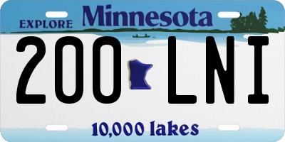 MN license plate 200LNI