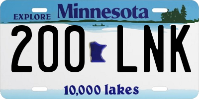 MN license plate 200LNK