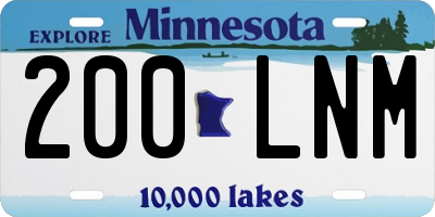 MN license plate 200LNM