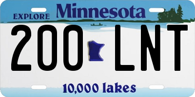 MN license plate 200LNT