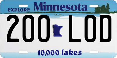 MN license plate 200LOD