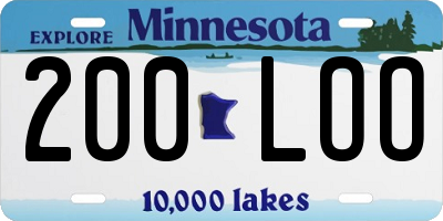 MN license plate 200LOO
