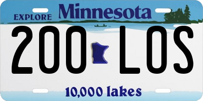 MN license plate 200LOS