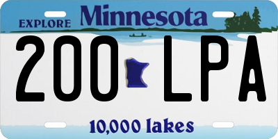 MN license plate 200LPA
