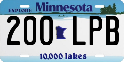 MN license plate 200LPB