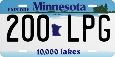 MN license plate 200LPG