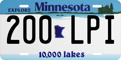 MN license plate 200LPI
