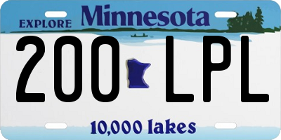 MN license plate 200LPL