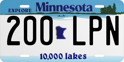 MN license plate 200LPN