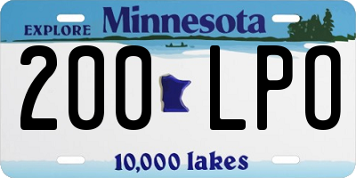 MN license plate 200LPO