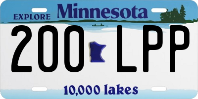 MN license plate 200LPP