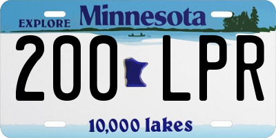 MN license plate 200LPR