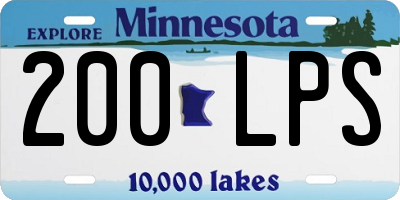 MN license plate 200LPS