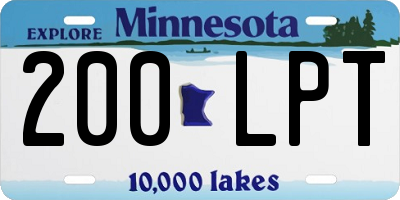 MN license plate 200LPT