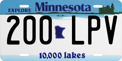 MN license plate 200LPV
