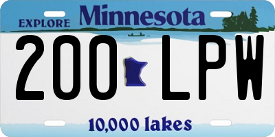 MN license plate 200LPW