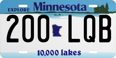 MN license plate 200LQB