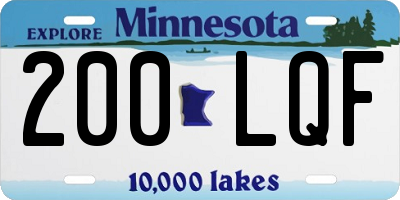 MN license plate 200LQF