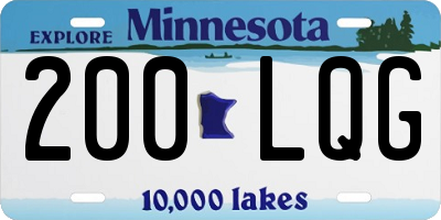 MN license plate 200LQG