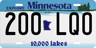 MN license plate 200LQO