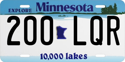 MN license plate 200LQR