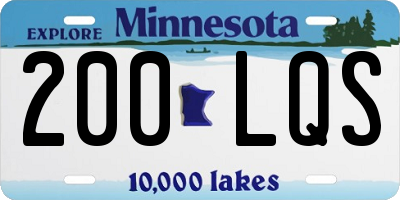 MN license plate 200LQS