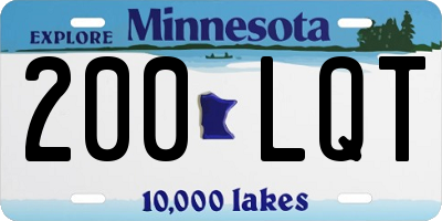 MN license plate 200LQT
