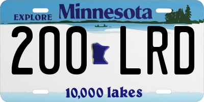 MN license plate 200LRD
