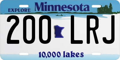 MN license plate 200LRJ