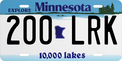 MN license plate 200LRK
