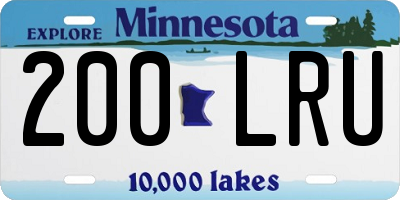 MN license plate 200LRU