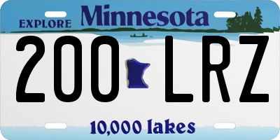 MN license plate 200LRZ
