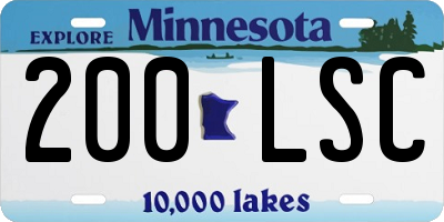 MN license plate 200LSC