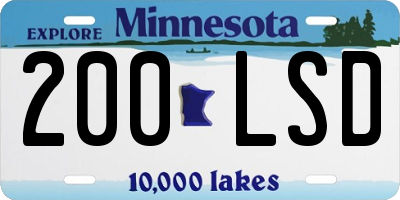 MN license plate 200LSD