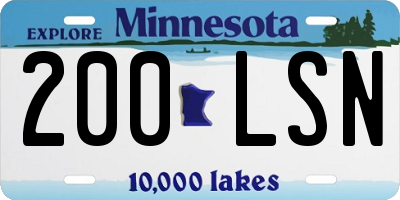 MN license plate 200LSN