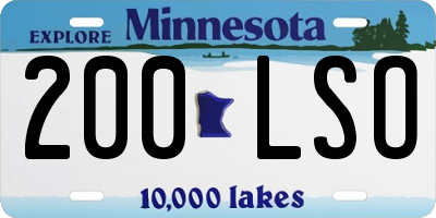 MN license plate 200LSO