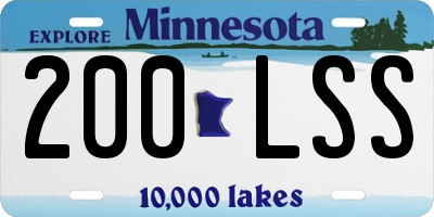MN license plate 200LSS