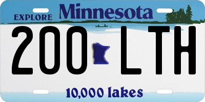 MN license plate 200LTH