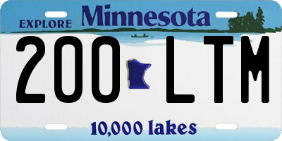 MN license plate 200LTM