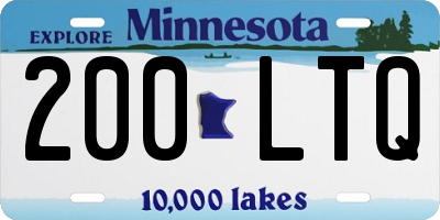 MN license plate 200LTQ